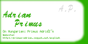 adrian primus business card